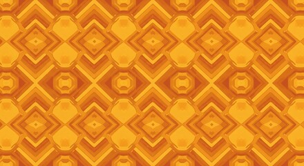 Abstract Orange Diamond Pattern