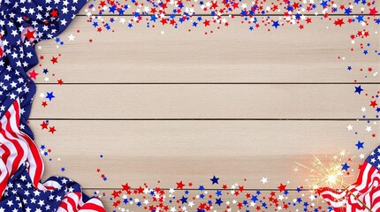 4th of July Background with Space for Your Message