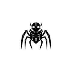 Robot solider vector silhouette 