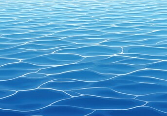 Obraz premium Ripples on the surface of blue water