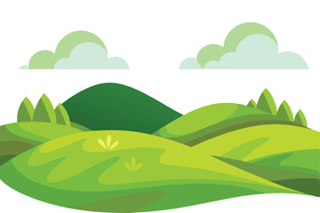 Obraz premium Rolling grassy hills