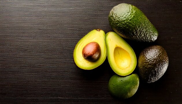 some avocados and avocado pieces are so beautiful and so green