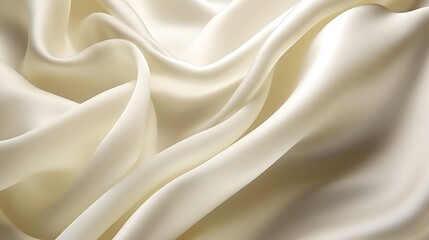 Obraz premium Golden silky satin fabric with smooth waves and elegant shiny texture