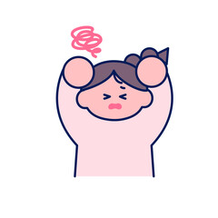 シンプルポップ/悩む女の子