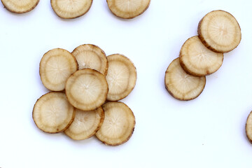 Fresh burdock roots or gobo roots
