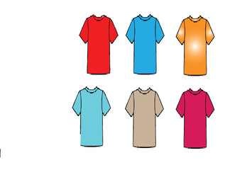 Vector colour T- shirt