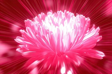 Obraz premium Radiant pink flower burst