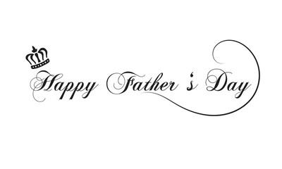 Happy Father's Day logo design, Handwritten text with Father's Day with love vector logo, love for fathers. Vector Illustration . EPS 10 . 