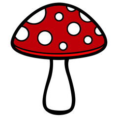 fly agaric vector illustration