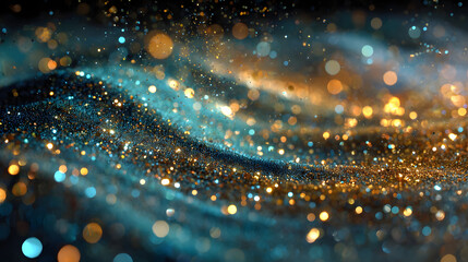 Abstract colorful bokeh with shimmering light effects.