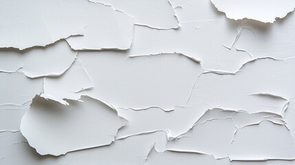 Distressed White Paper Texture With Torn Edges
