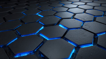 Fototapeta premium Geometrischer und futuristischer Hintergrund aus Hexagonen.