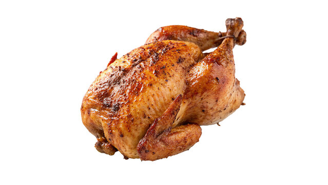 Broiled seasoned chicken isolated on transparent background