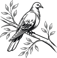 Obraz premium vector illustration of a bird