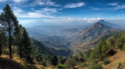 Majestic Mountain Panorama: A Breathtaking View of Guatemalan Highlands