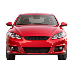 red car isolated on white