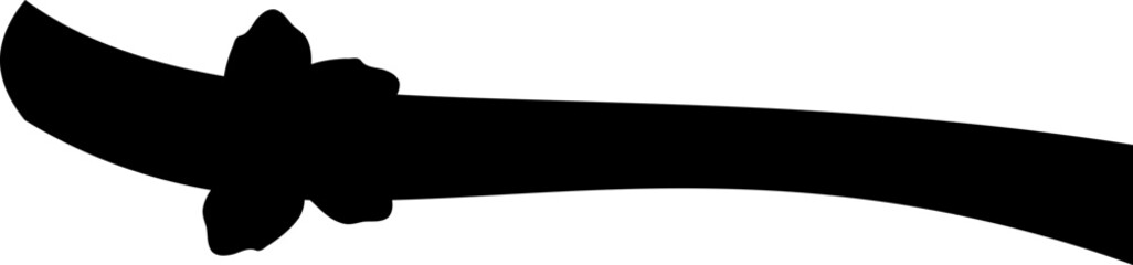 Bold Floral Curve in Black