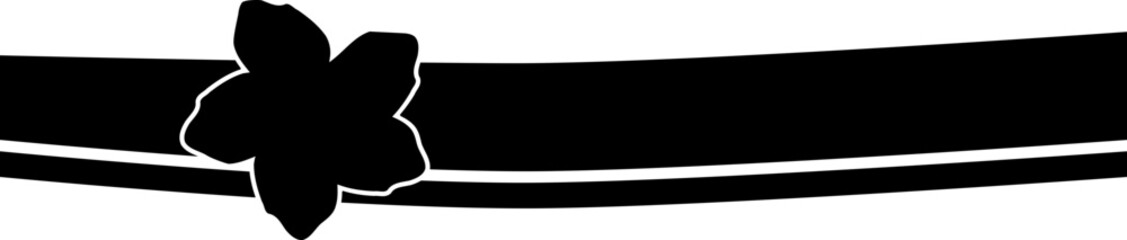 Clean Black Floral Line