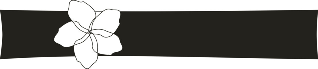 Obraz premium Minimal Black and Grey Floral Divider