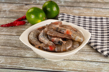 Fresh raw prawn for cooking
