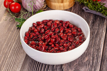 Vegan cuisine canned red kidney beans