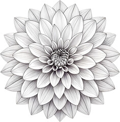 Elegant marble flower clipart with timeless artistic charm.