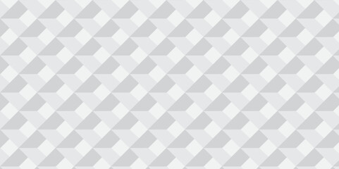 Seamless white geometric cube creative concept triangle overlapping overlap square technology texture. geometric digital cubes fabric and wallpaper grid block texture background.