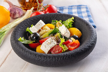 Greek salad with feta cheese