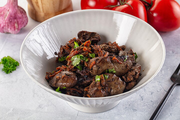 Roasted chicken liver with green onion