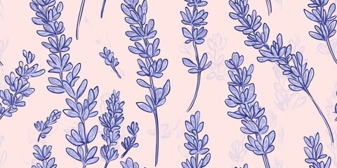 Delicate Lavender Floral Pattern for Backgrounds, Textiles, and Packaging Design