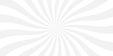Vector sunburst pattern white and gray design. Vintage sunrays illustration swirl grunge backdrop line. sun beam vector banner design and comic burst gradient concept pattern.	
