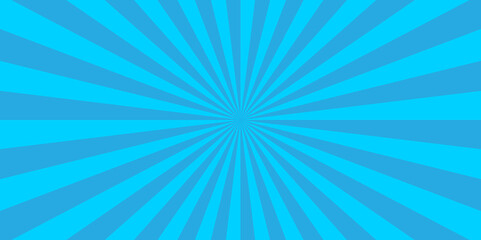 Abstract blue ray sunburst pattern colorful design. Vintage blue gradient sunrays illustration swirl grunge backdrop line texture background.	