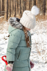 snowball fight in snowy winter park