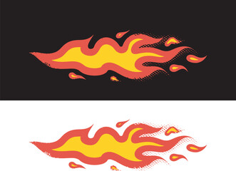 Grunge Flame Burst Vector Illustration