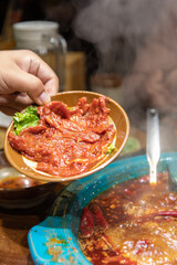 Chinese hotpot feast background