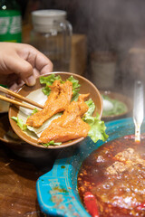 Chinese hotpot feast background