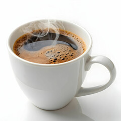 Obraz premium cup of coffee on white background