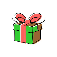 Gift Box with Red Ribbon