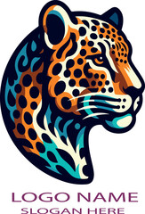 Leopard animals logo vector .