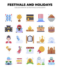 Collection of 25 Unique Festivals and Holidays. A Diverse Celebration of Culture and Religion