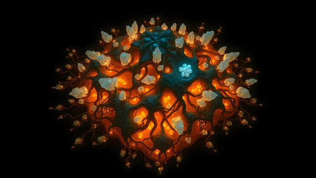Floating Island's Bioluminescent Undercroft