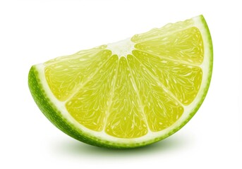 Lime wedge isolated on transparent background