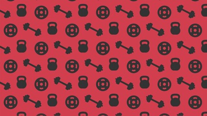 Vector seamless gym pattern design