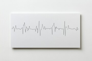 A white canvas with a black line that is curved and has a wave pattern