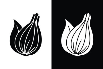 Fennel Seed Illustration. Flat Vector Art on White and Black Background