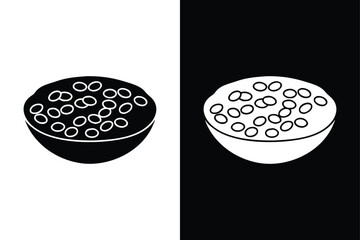 Minimal Mustard Seed Logo. Silhouette Vector Art for Culinary Projects
