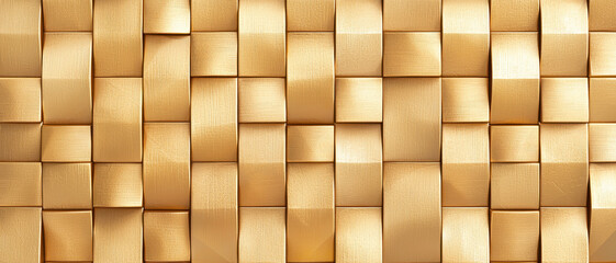 Close up of gold textured wall with geometric pattern