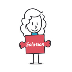 Finding the Solution with puzzle piece. Concept of problem-solving, achieving a breakthrough