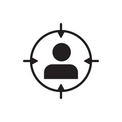 Icon representing user targeting or focus in a graphical user interface design