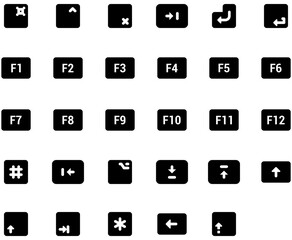 Set of Keyboard Keys icons	
